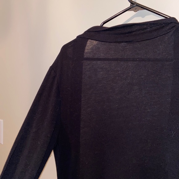 Basic Black Cardigan with Pockets - Size L - Picture 3 of 4